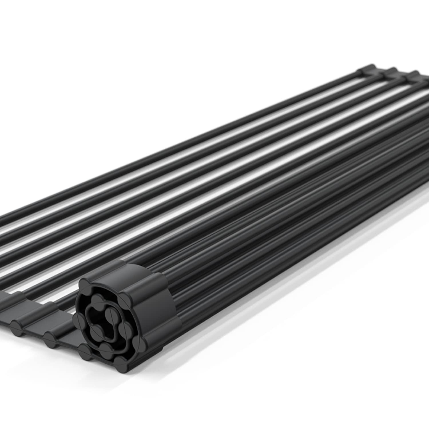 

Сушилка для посуды над раковиной, аккуратная сушилка для посуды, сушка x [Latuna] подставка, раковина, сушилка, черная, вращающаяся подставка, коврик, антибактериальная, компактная, нержавеющая, чёрный