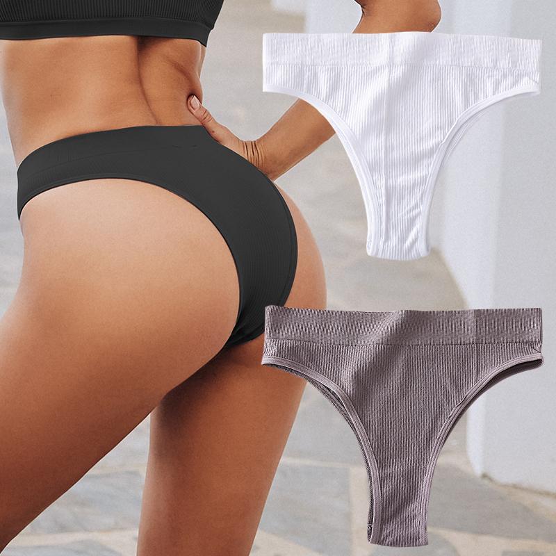 2 Teile/satz Nahtlose Höschen Frauen Sexy Low Taille Brasilianische Hose Weibliche Einfarbig Atmungsaktive Unterwäsche Dame Weiche Intimat Dessous