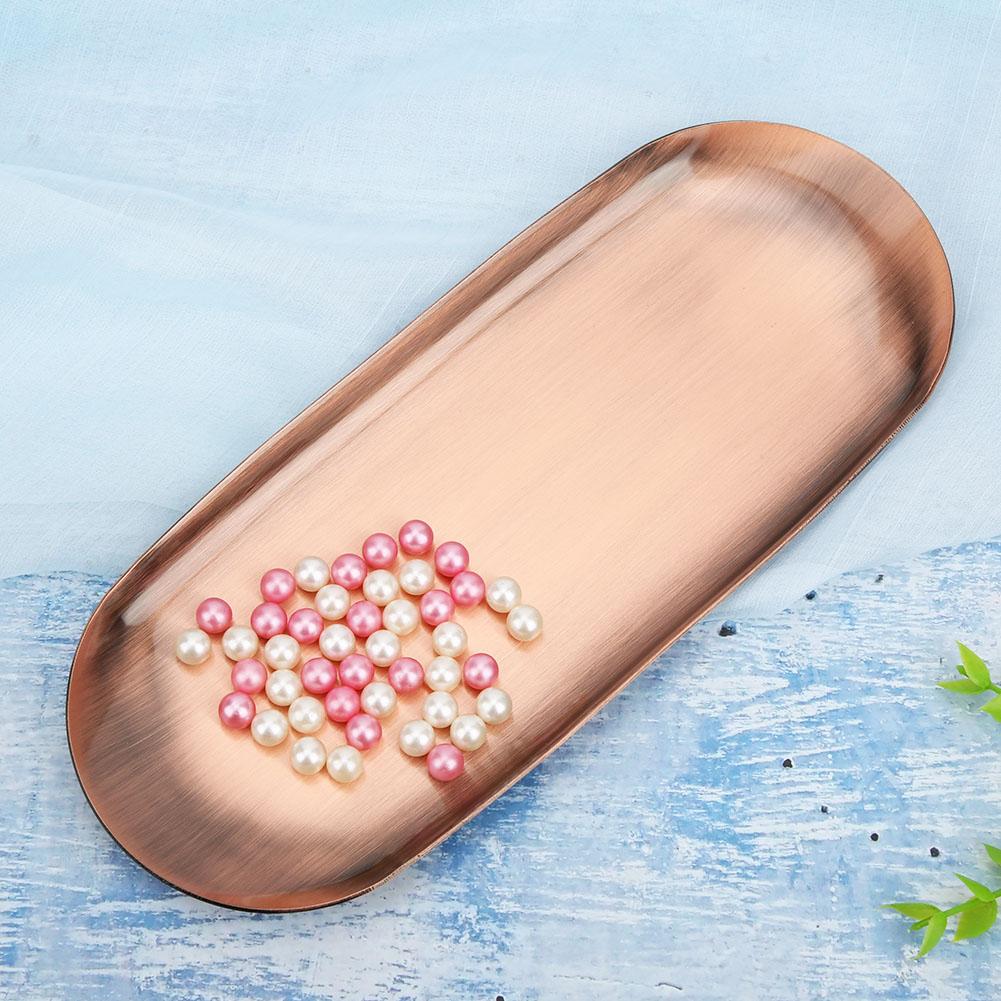 Large Storage Tray 430 Stainless Steel Aromatherapy Candle Tool Tray OrganizerRetro Red Copper