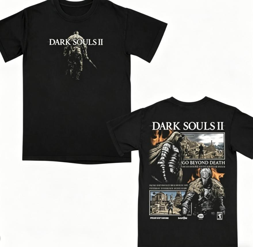 Dark Souls Anime Lover Washed T-shirt Year round clothing high quality personality Clothes Plus Size Unisex New Model Couples tee