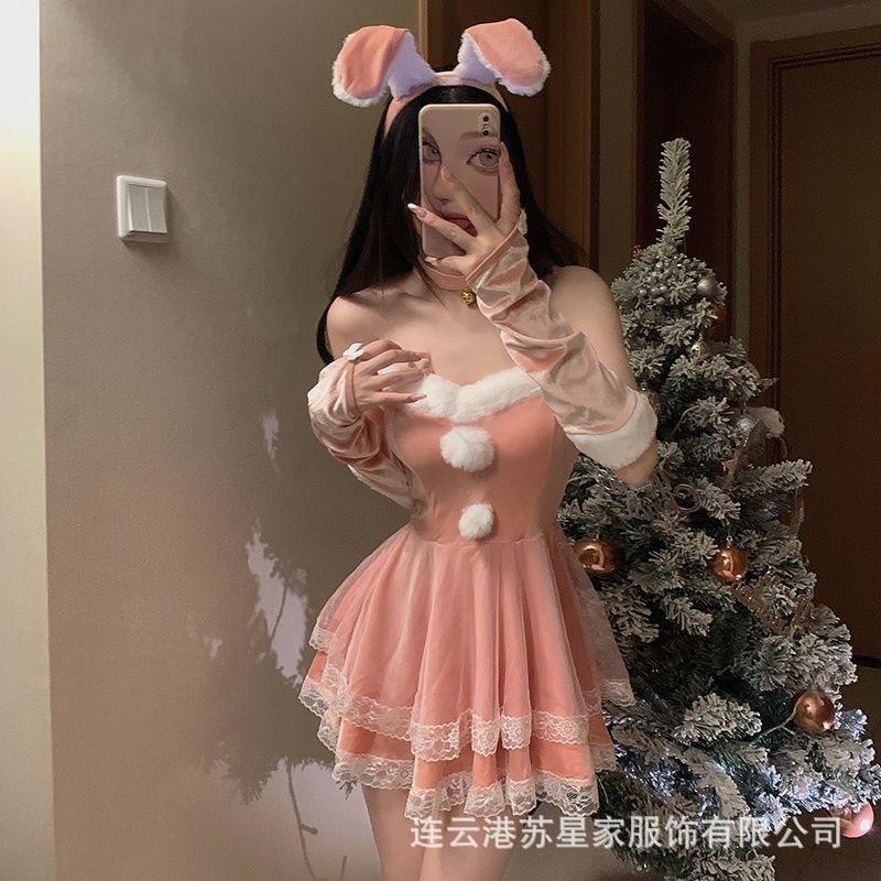 Sex Lingerie Plus Size Christmas Cosplay Bunny Uniform Sexy Christmas Dress Female