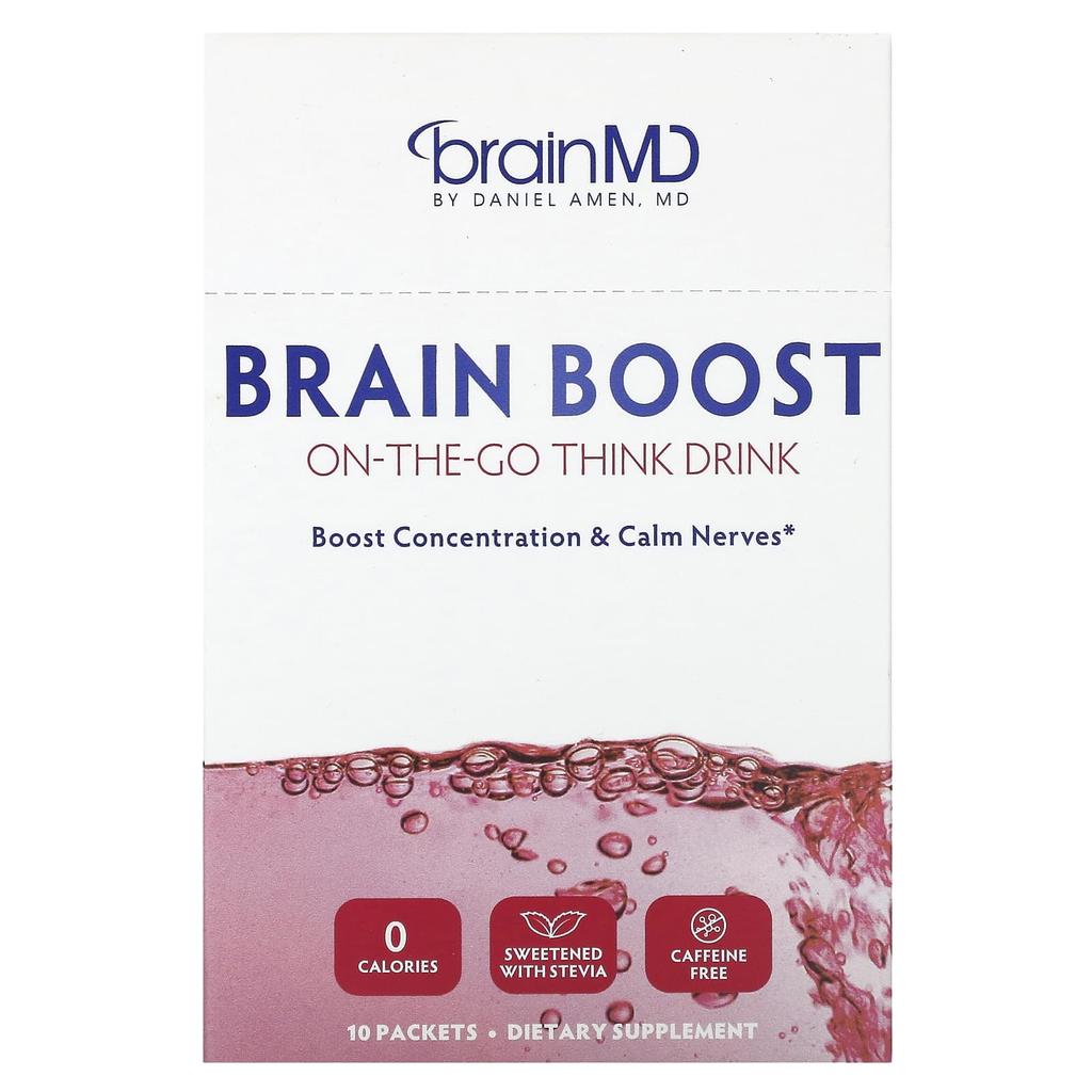 Brain Boost, Takeaway Drink, Caffeine Free, 10 Pack