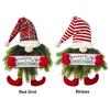 Faceless Doll Beard Christmas Gnome Wreath Hanging Decorative Garland Hanging Ornament for Front Door Porch
