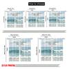 2pcs 2D flat printing Curtain Ocean Waves Bible Verse 100% Polyester Fabric Without Electricity All Season Party & Holiday Decor