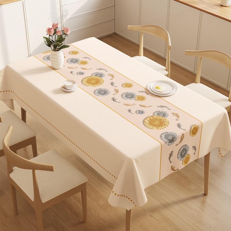 Waterproof Oil-Resistant Heatproof PVC Tablecloth Dining Table Coffee Long Rectangle Easy Clean Modern Minimalist