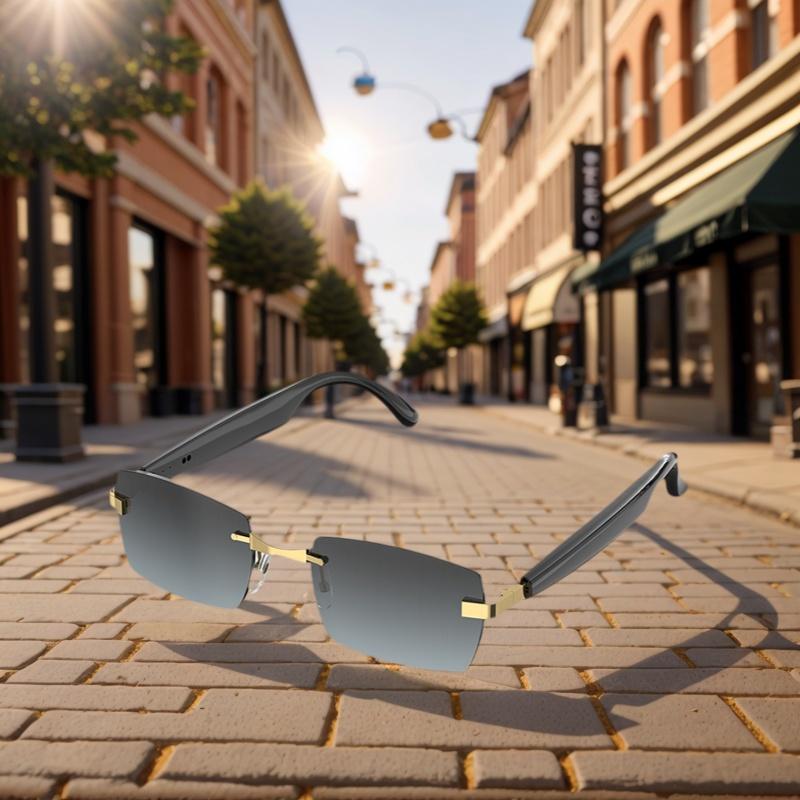 Occhiali Intelligenti Ricaricabili con Traduttore AI Sportivi Touch Chiamata Riunione Unisex Riproduzione Musicale 3D Traduzione in Tempo Reale Occhiali da Sole Bluetooth Wireless