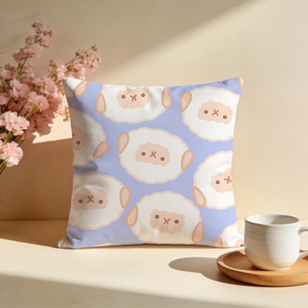 Fluffy Sheep Cushion Cover Soft Pillow Cases for Home Bedroom Living Room Sofa
