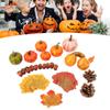 50 Pcs Fall Pumpkin Decor Set 30 Maple Leaves 10 Acorns 2 Pinecones 8 Pumpkins Artificial Gourd Fall