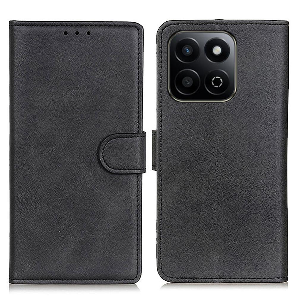 

Для Honor X7c 4G/200 Smart 5G/Play 60 Plus 5G Чохол-підставка-гаманець Шкіряний чохол для телефону з текстурою коров ячої шкіри Black