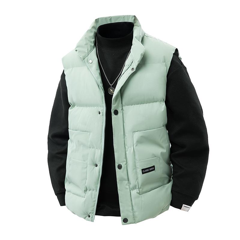 

Набивной хлопковый жилет, утолщенный мужской жилет большого размера, мужская одежда, жилет для пары, куртка в стиле милитари 4XL озеро синий