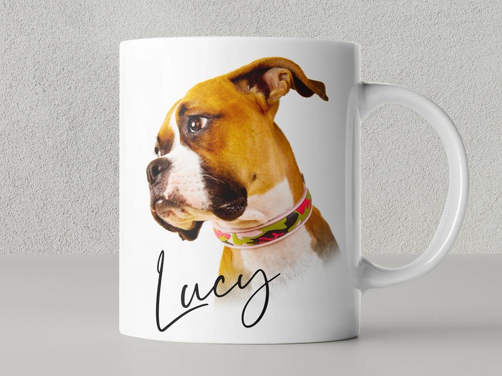 

11oz Personalized Pet Coffee Mug With Dog Photo Customized Pet Lovers Gift for Work Bestie Boyfriend Girlfriend Family Men Women 11oz