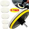 3/4/5/6/7Inches Wool Polishing Disc Waxing Polishing Buffing Car Paint Care Polisher Pads for Car Wash Auto Accessories