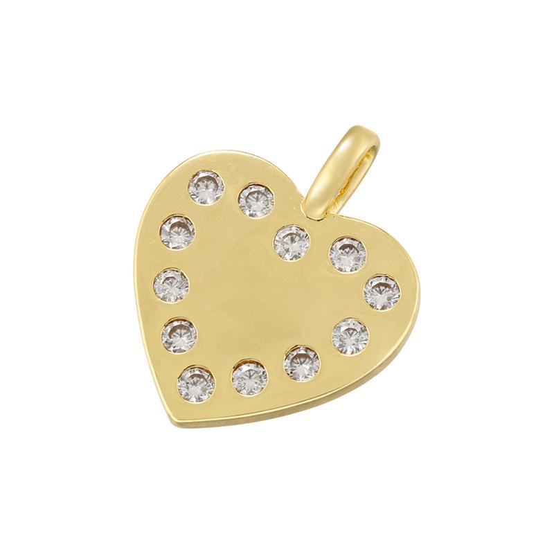 Personalized Luxury Micro-Set Diamond Love Cross Pendant Round Polaris Pendant Vd1331-1333