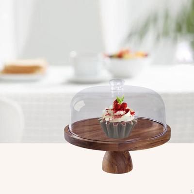 Cake Display Server Tray Stand Portable Versatile Decorative Shatterproof Round Container