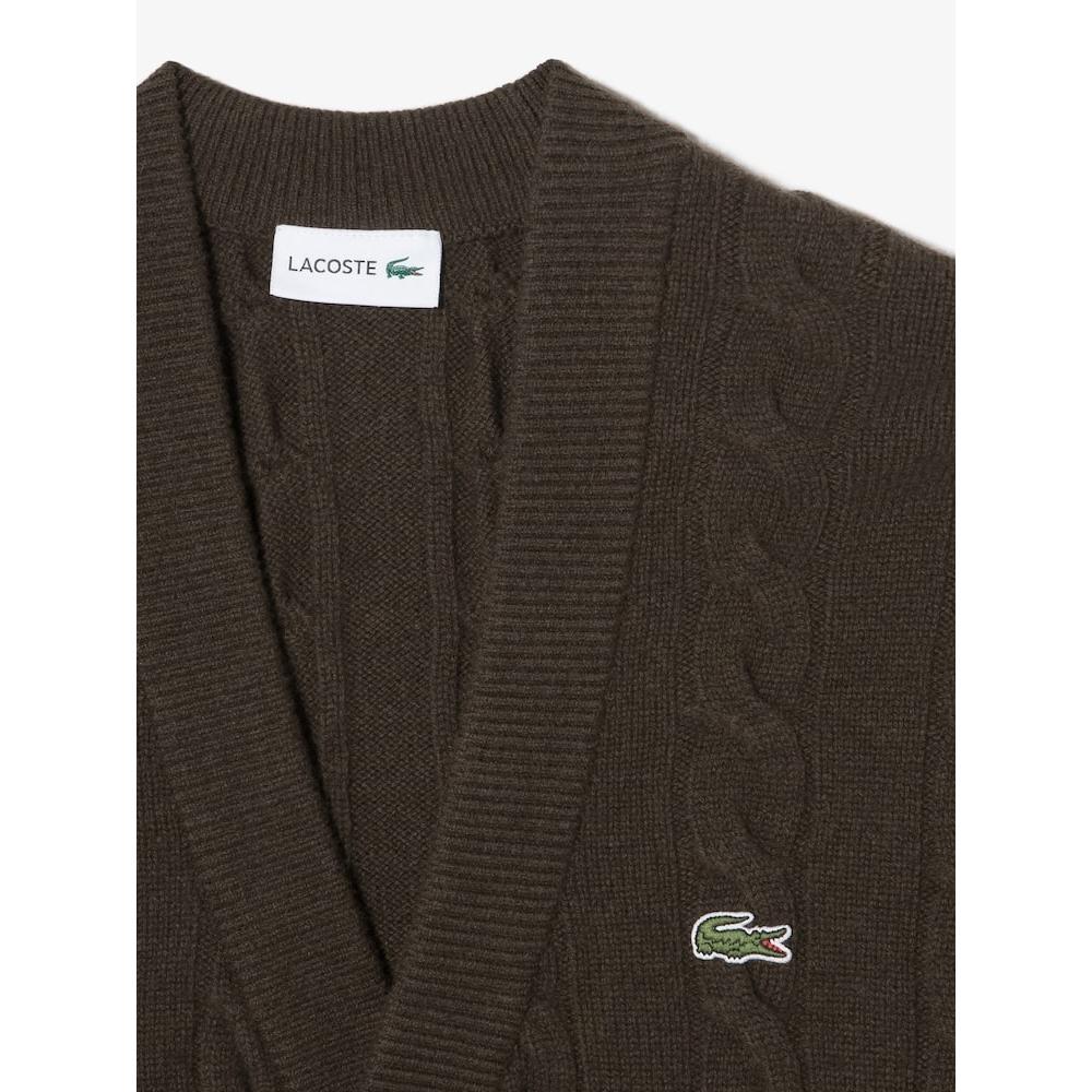 Lacoste Cardigan cu cablu în V pentru bărbați Ah290e 54n Six q2nAh290e 54nSix