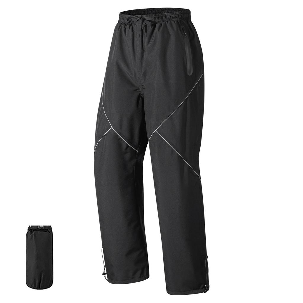 Motorcycle Rain Pants Rainproof Windproof Reflective Hiking Camping Pants Lightweight Mesh Liner Quick Wear Off High