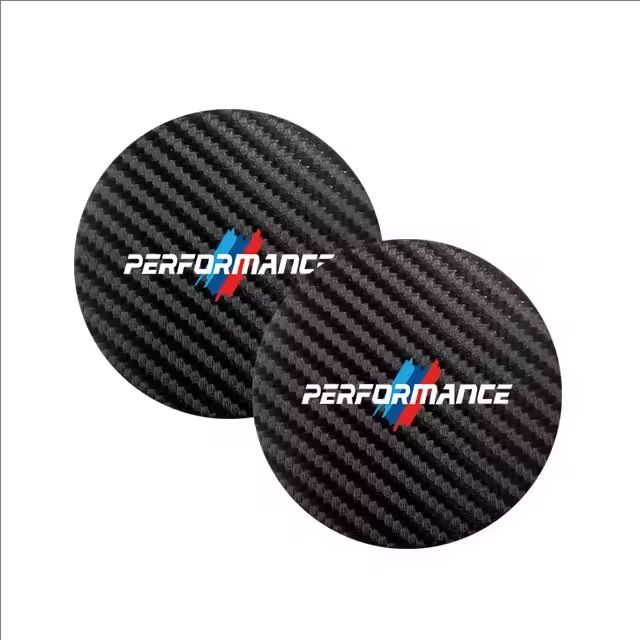 2Pcs Car Leather Coaster Mat Anti-slip Water Cup Pad For BMW M Performance E46 E90 E60 F20 X1 F10 F30 X3 E70 E39 E36E87 Sticker hkvr74