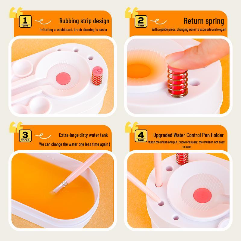 Digital Oil Painting Brush Cleaner and Washer Tool for Paint, Calligraphy, and Watercolor Brushes