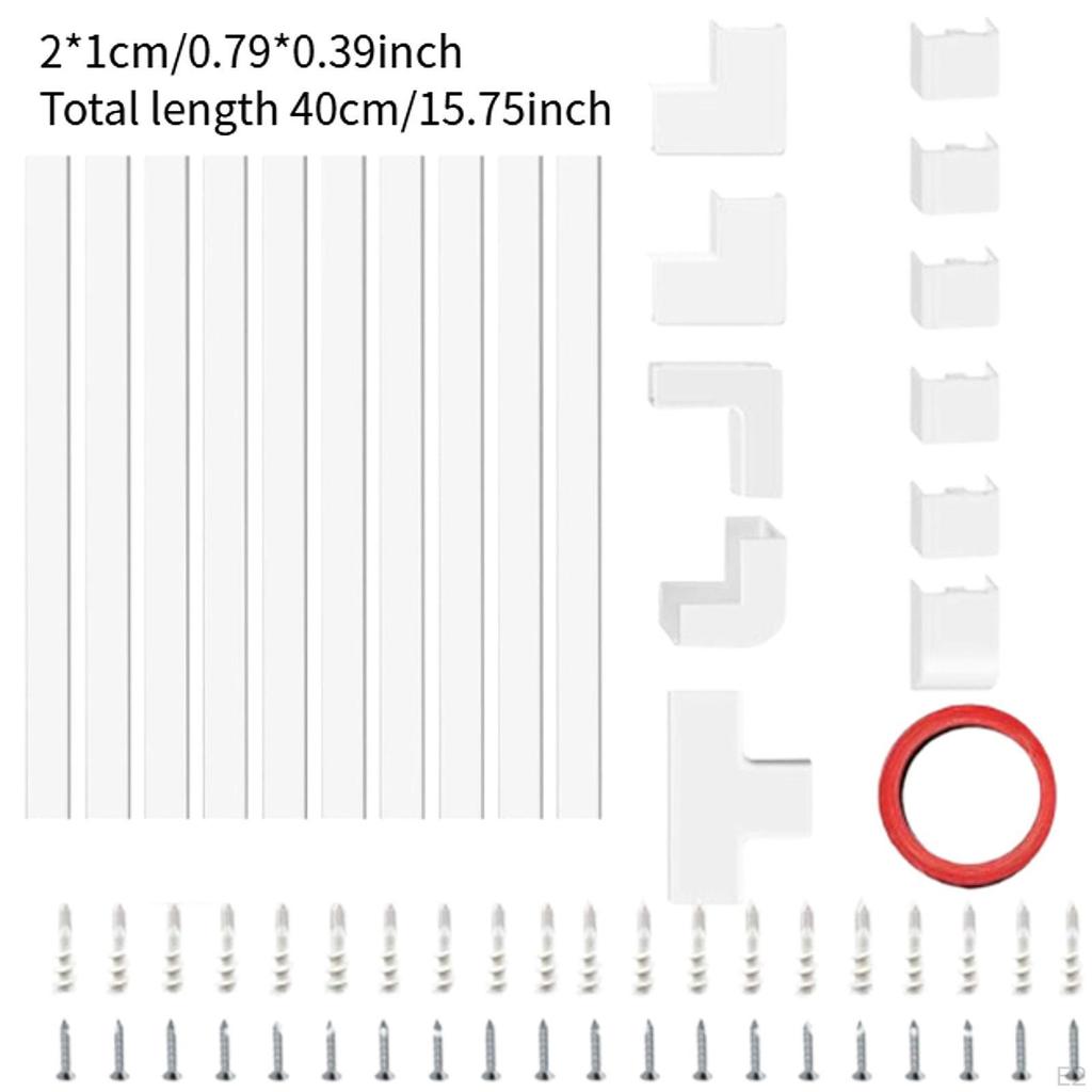 Kabelabdeckungs-Wandkanal-Kit, Kabelverstecke, flammhemmendes Management für Büro-Ethernet