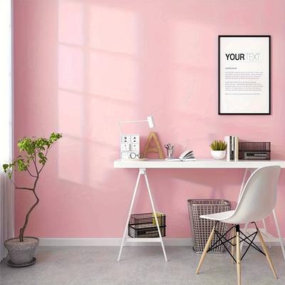 1PC Extra Thick Self-Stick Wallpaper Sticker Pink Adhesive Film for Furniture Doors Shelves Table Renovation 15.75x118Inch