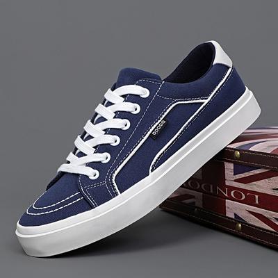Youth Fashion Casual Men's Canvas Shoes Classic Versatile Breathable Low Top Shoes Soft Comfortable Trendy Sports Board Shoes