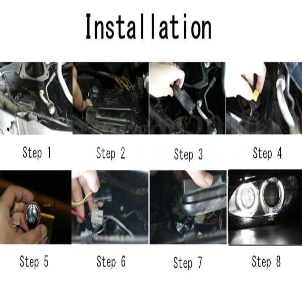 2Pcs RGB LED Angel Eyes Headlamp Halo Ring Marker Side Light Error Free Bulb For BMW E39 E53 E60 E61 E63 E64 E65 E66 OBD2 CAR