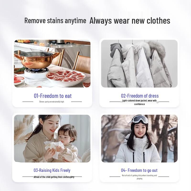 DeYou Portable Down Jacket Cleaning Wipes