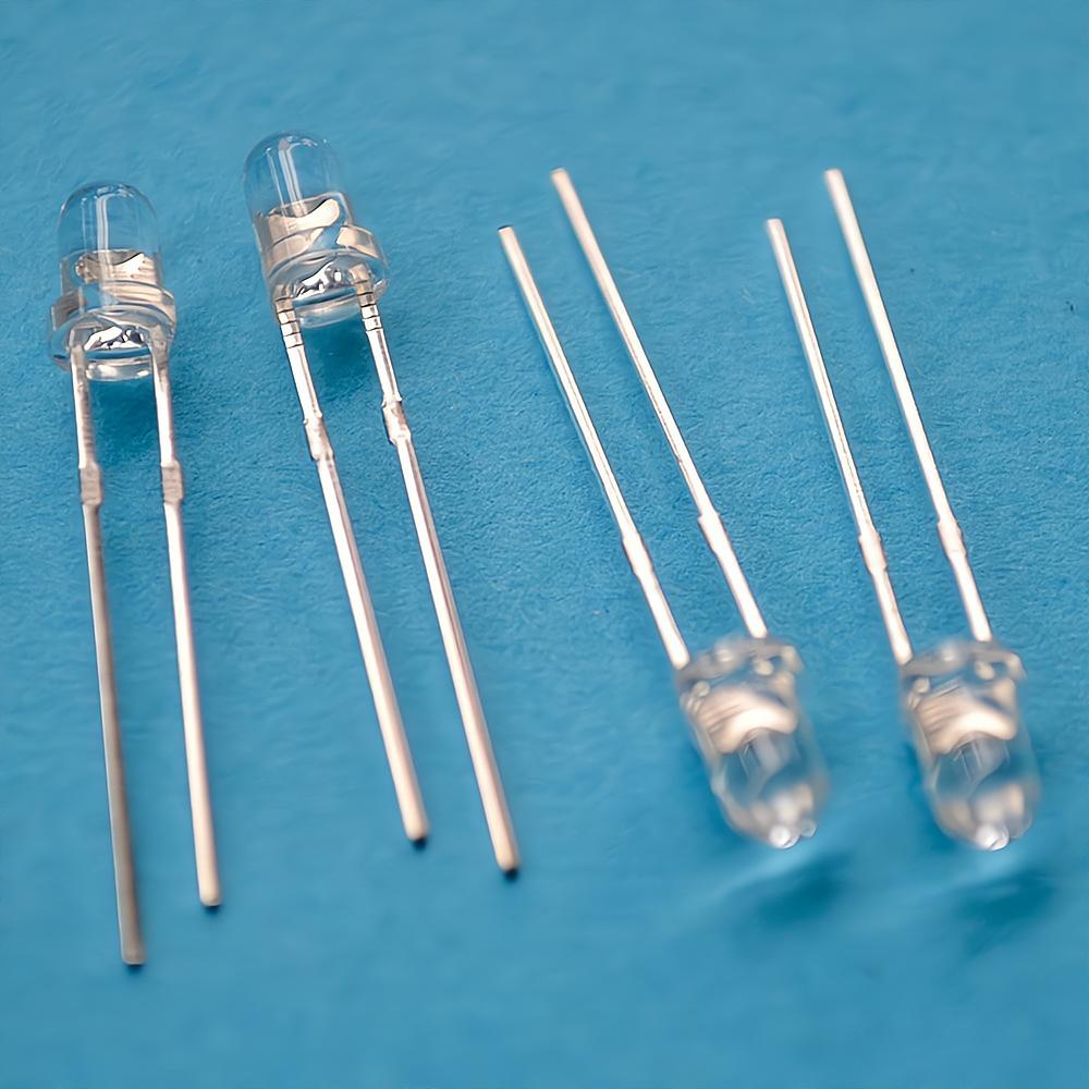 100Pcs White 3mm Round LED Assortment Kit Ultra Super Bright Light Emitting 6000-6500k Diode Bulb Lamp