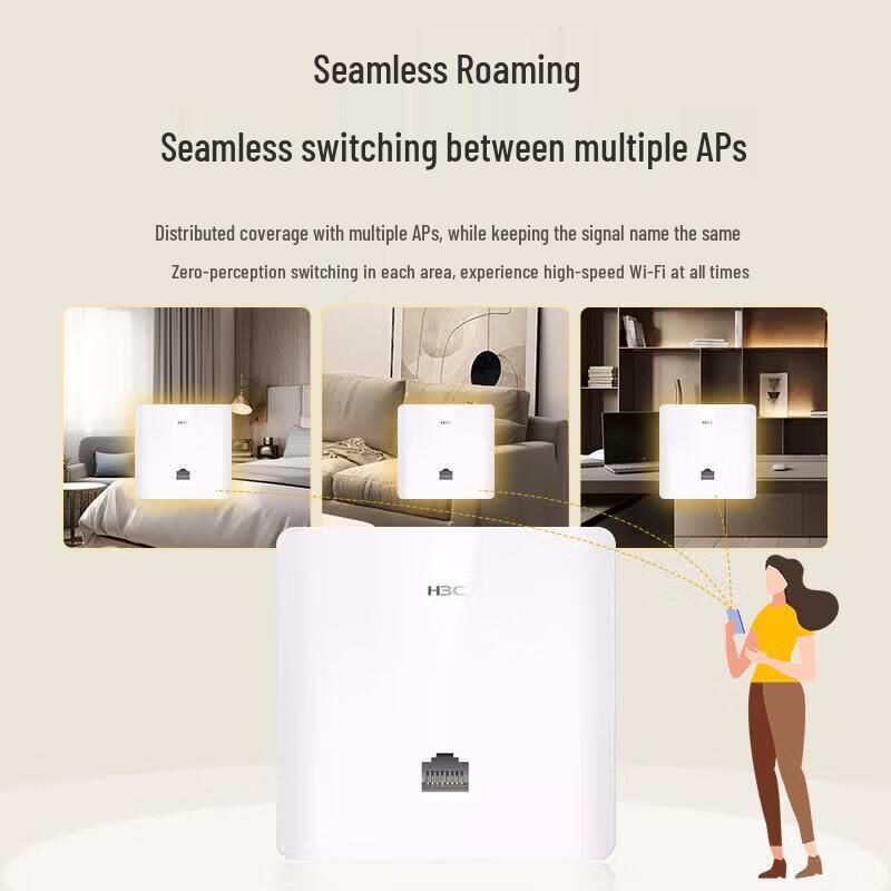 H3C Wi-Fi 6 3000M Whole-Home AP Panel Router Kit (CN version)