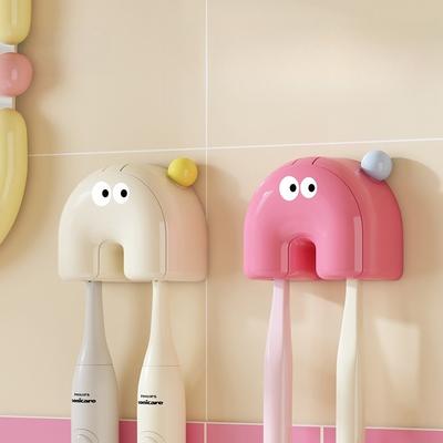 Adorable Cartoon Toothbrush Holder With Lid Wall Mounted Punch Free Ideal For Bathrooms Creative Toothbrush Organizer For Kids