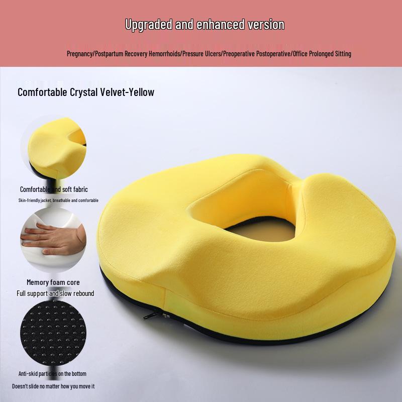 

Улучшенная подушка для сиденья при геморрое из пены с эффектом памяти – Дышащая, не проседающая поддержка для длительного сидения, комфорт копчика и улучшенная осанка. 42x37.5x9.5cm (Long Sitting Comfort)