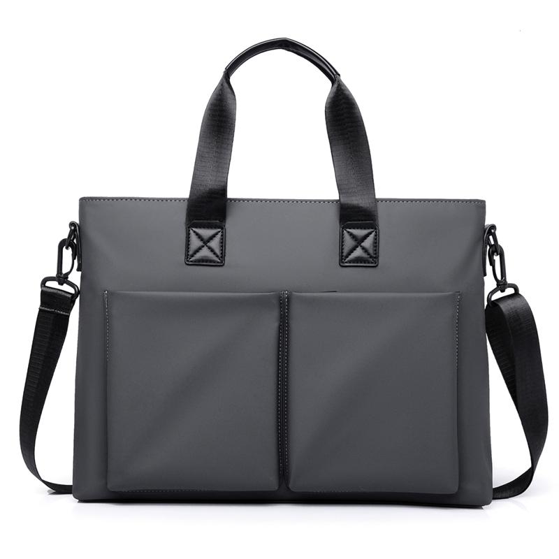 

Men s Crossbody Bag Commuter Shoulder Bag Multi-Layer Briefcase сірий