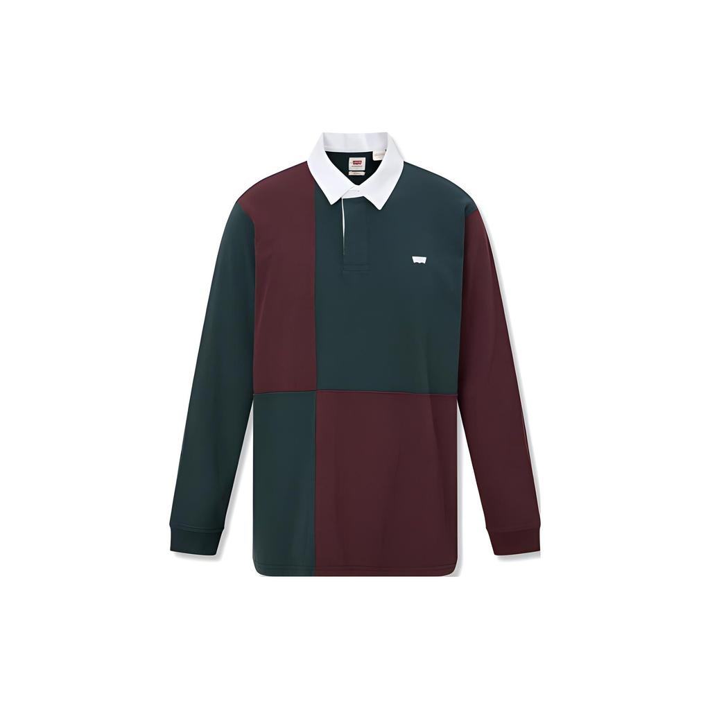 Levis Color Block Long Sleeve Polo Shirt Men Tops A5830-0001