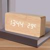Wood Digital Clock Multi-functional Smart Alarm Clock Versatile Desktop Clock  Home Use