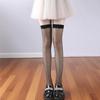 Japanese-Style White Silk Bow Knee-High Stockings