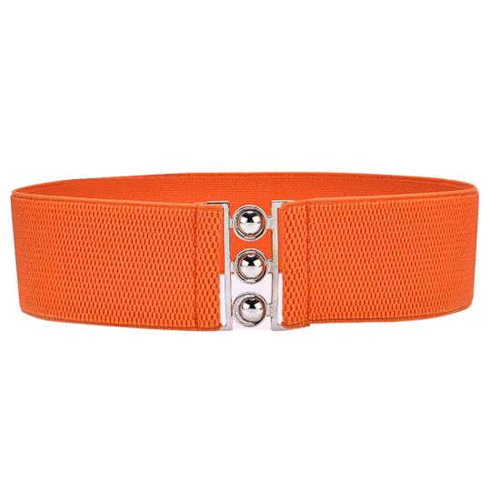 

Простой эластичный ремень с металлической пряжкой-шариком, женский пояс для одежды, кушак, корсетный пояс оранжевый