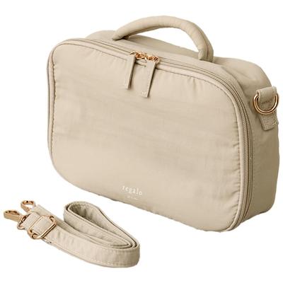 Regalo Diaper with Shoulder Baby Large Perfect for Baby Shower Gifts Pouch, 2-Way, Strap, Bag, Capacity, Water-Repellent, Washable, (Champagne Beige)