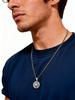 Vinage Sun Radiance Necklace for Men Boys,Gold Plated Stainless Steel Round Pendant Necklace,Hip-hop New Jewelry Gift