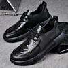 New Designer Men Genuine Leather Casual Shoes Flat Business Leisure Shoes Winter Plush Warm Boots