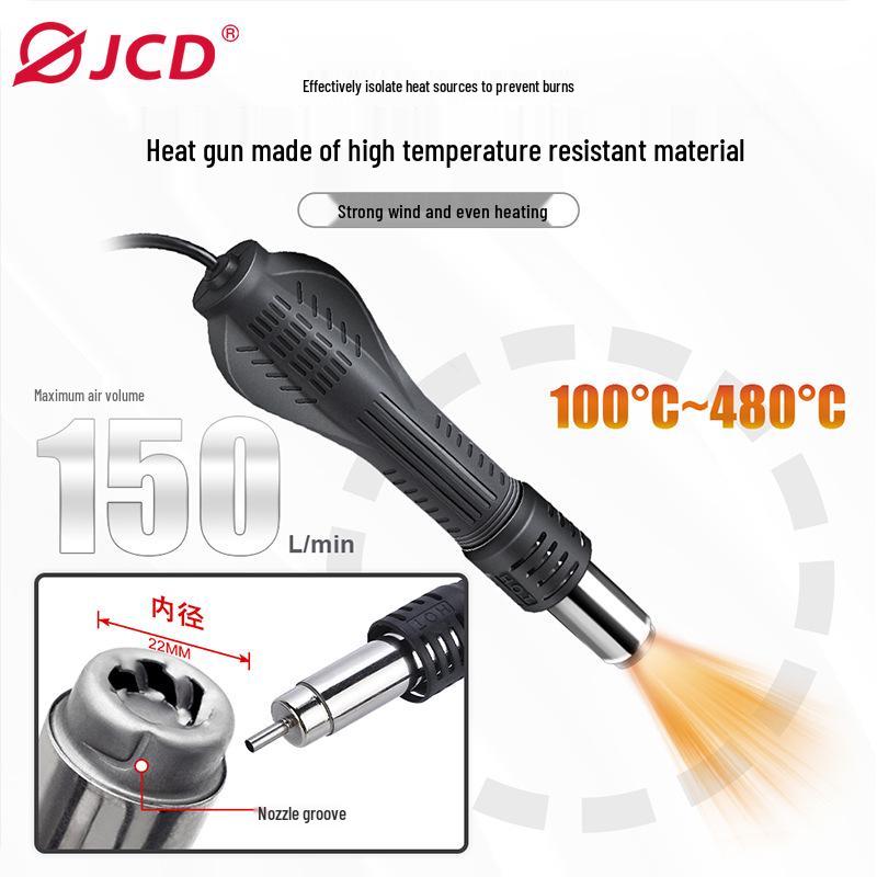 JCD 8898 Dual Digital Display 750W Hot Air Gun & Temperature-Controlled Electric Soldering Station
