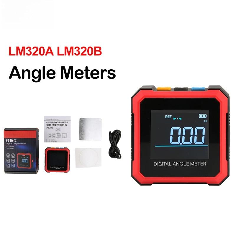 LM320 Series Portable Digital Protractor Electronic Angle Meter Multifunctional Magnetic Inclinometer Angle Tester