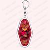 Heiß Populär Anime Cartoon Dämon Figur Schlüsselanhänger für Zubehör Tasche Angel Dust Schlüsselanhänger Ring Schlüsselring Schmuck Fans Freunde Geschenke
