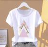 Modal women's printed flower sports fashion casual explosion short-sleeved T-shirt pattern T-shirt women's clothing oversized