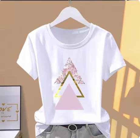Modal women's printed flower sports fashion casual explosion short-sleeved T-shirt pattern T-shirt women's clothing oversized