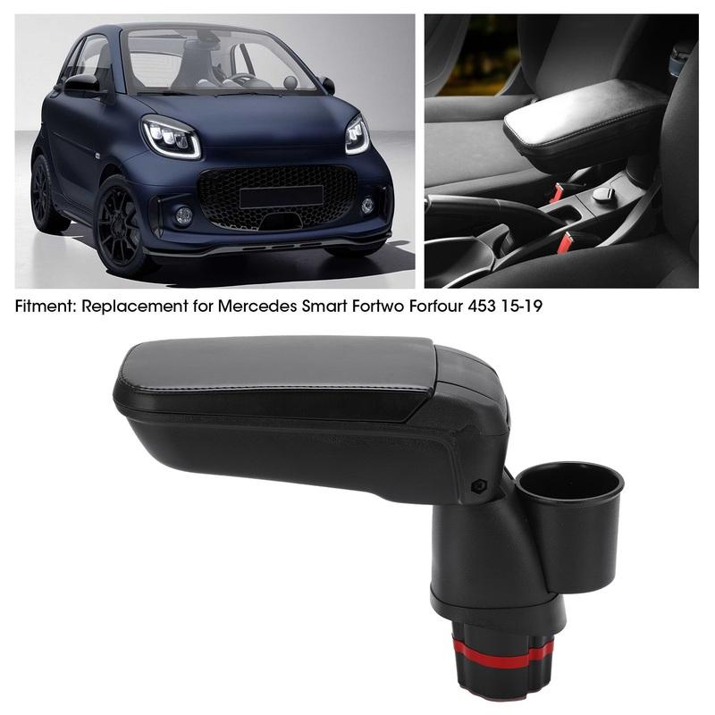 Zentrale Armlehnenbox mit Getränkehalter Ersatz für Mercedes Smart Fortwo Forfour 453 15-19 Getränkehalter Auto Becherhalter
