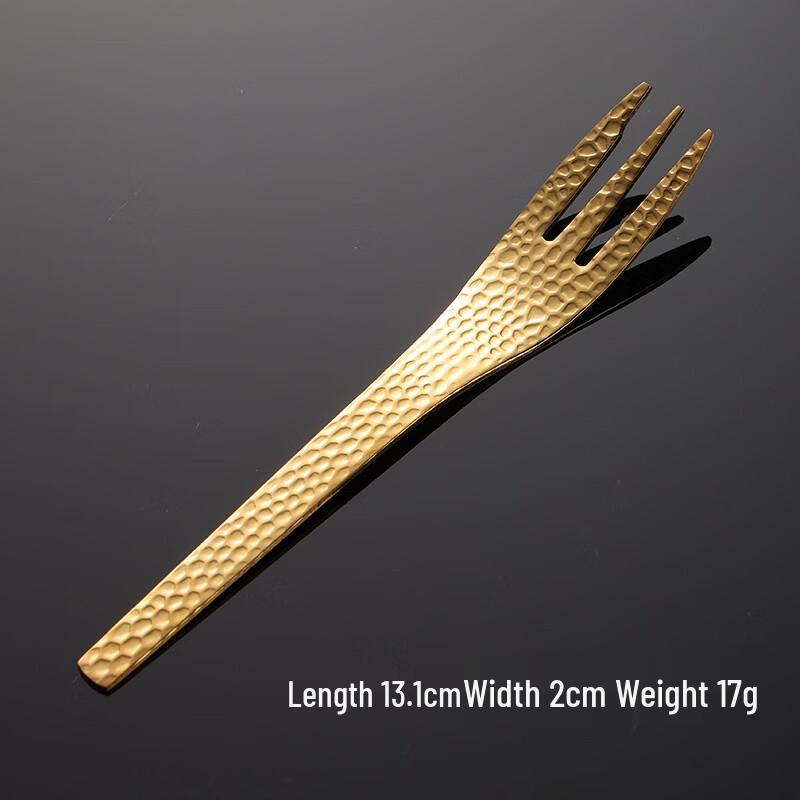 Hammered Stainless Steel Versatile Fork Set