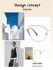 Cat-Eye Photochromic Glasses: Anti-Blue Light Metal Frame, Internet Celebrity Style