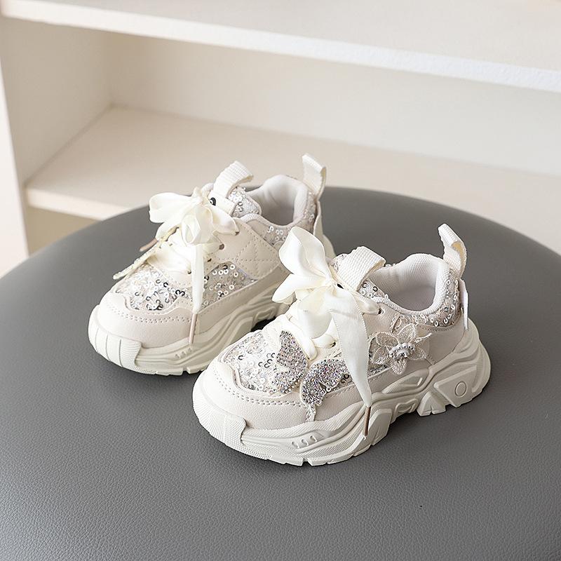 Fashion Girls Shoes Spring New Kids Sports Shoe Soft Soled Girl Casual Shoe Anti Slip Child Running Shoes Cute Girl Sports Shoe