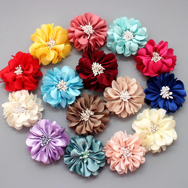 Handmade Baby & Kids Hair and Shoe Accessories - Wavy Edge Ruffled Chiffon Flower