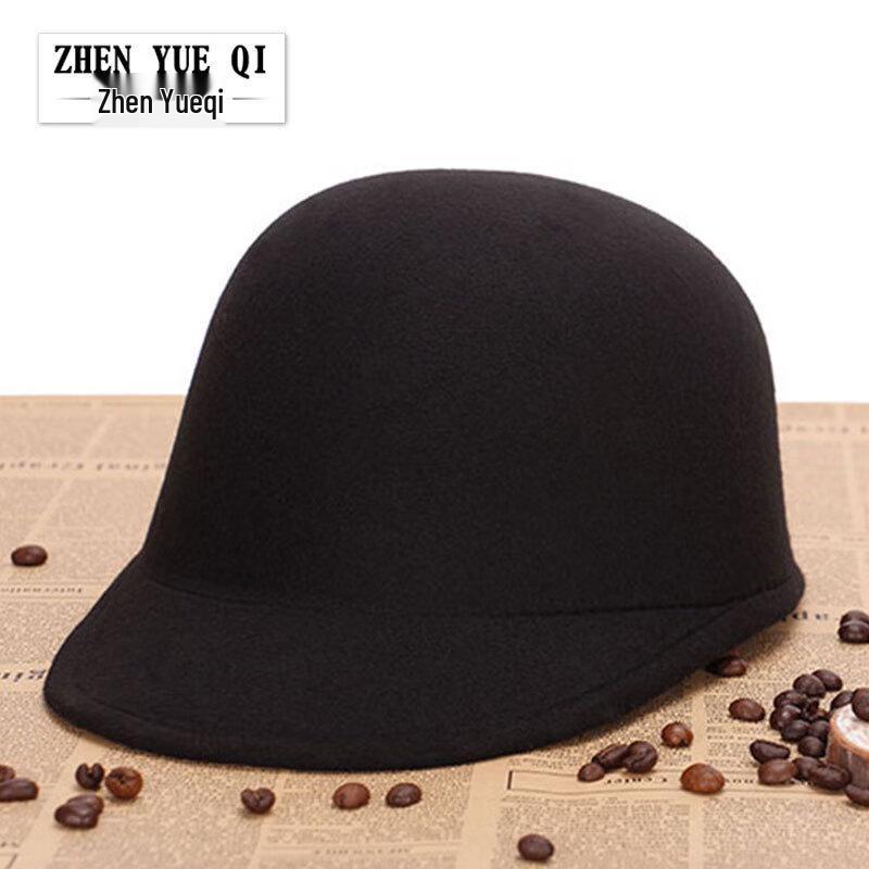 Zhenyueqi Parent-Child Imitation Wool Felt Fedora Hat